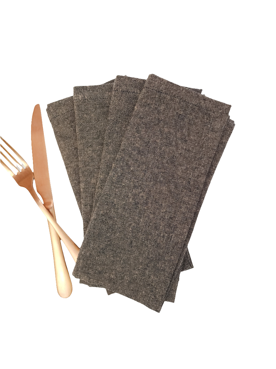 Dark Umber Linen Napkins