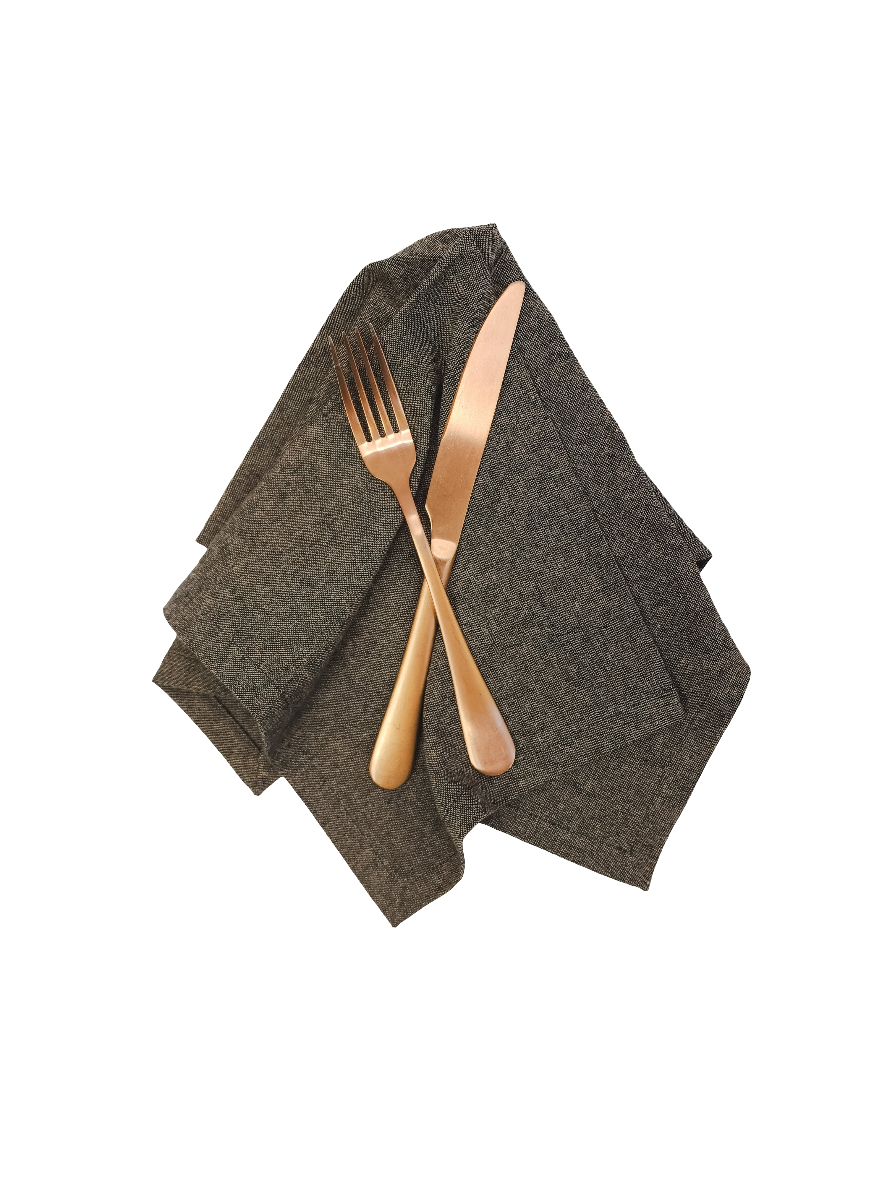 Dark Umber Linen Napkins