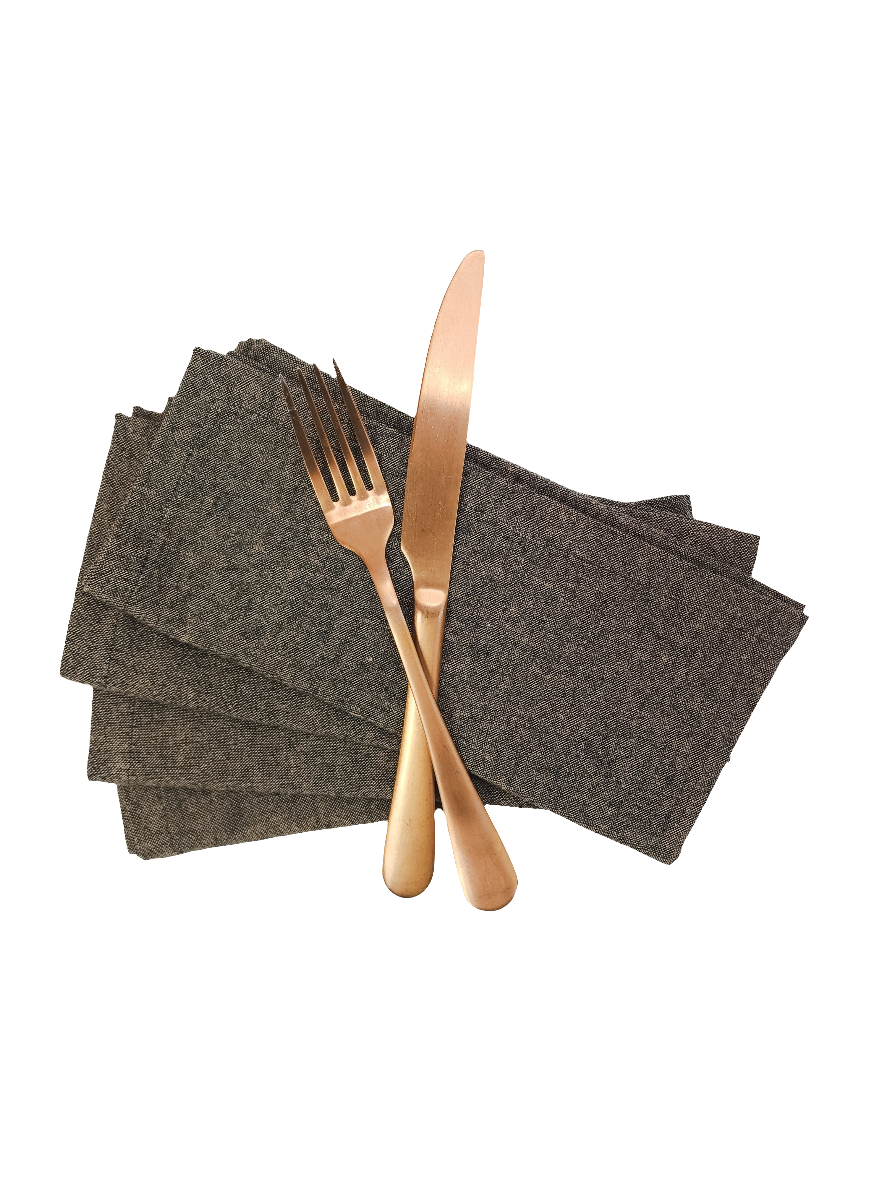 Dark Umber Linen Napkins