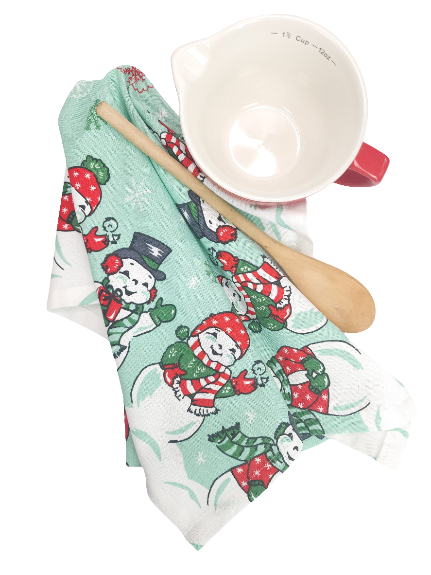 Snowmen Towel, Vintage Inspired