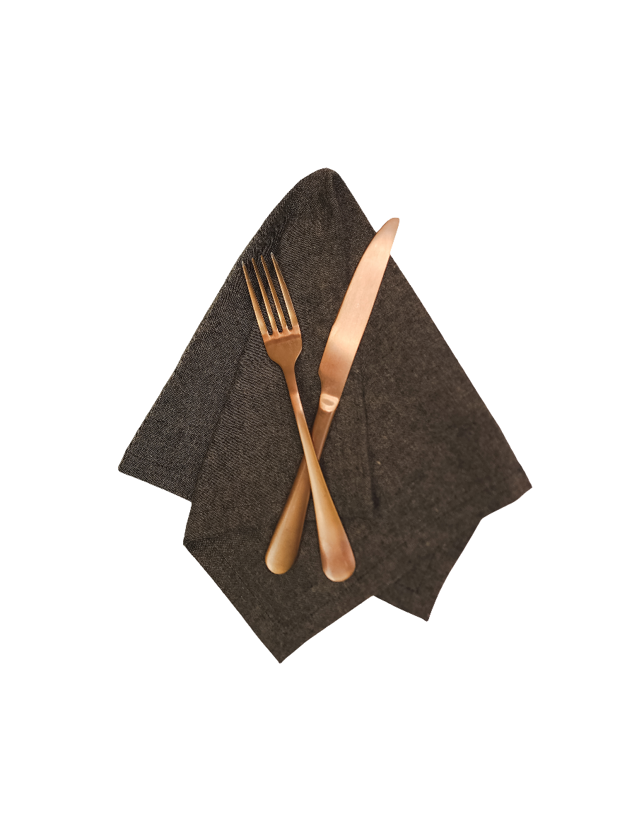 Dark Umber Linen Napkins