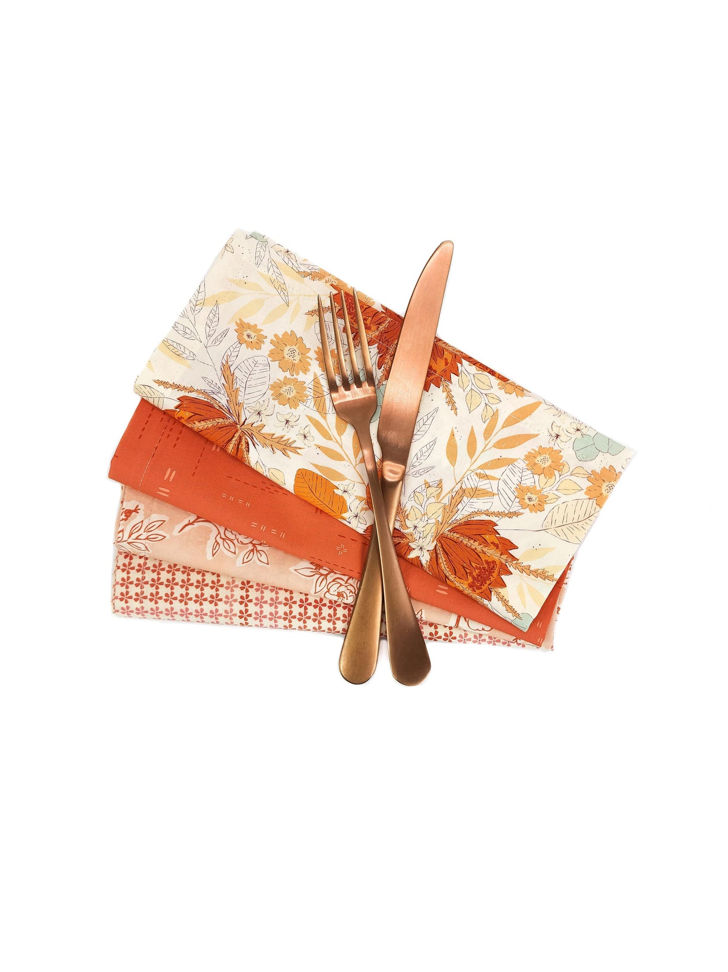 Fall Cloth Napkins, Set of 4 Cloth Napkins, Thanksgiving Cloth Napkins