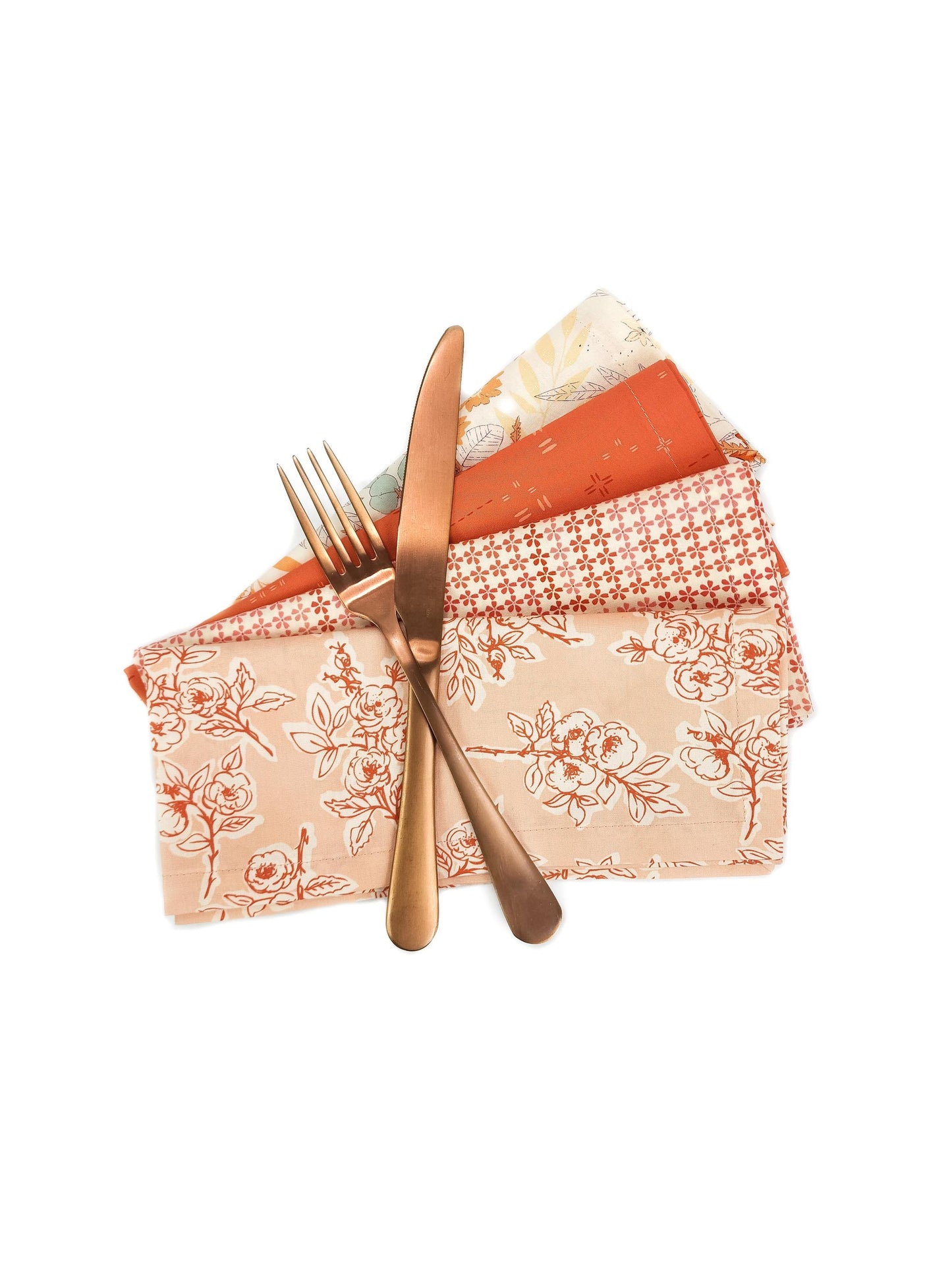 Fall Cloth Napkins, Set of 4 Cloth Napkins, Thanksgiving Cloth Napkins