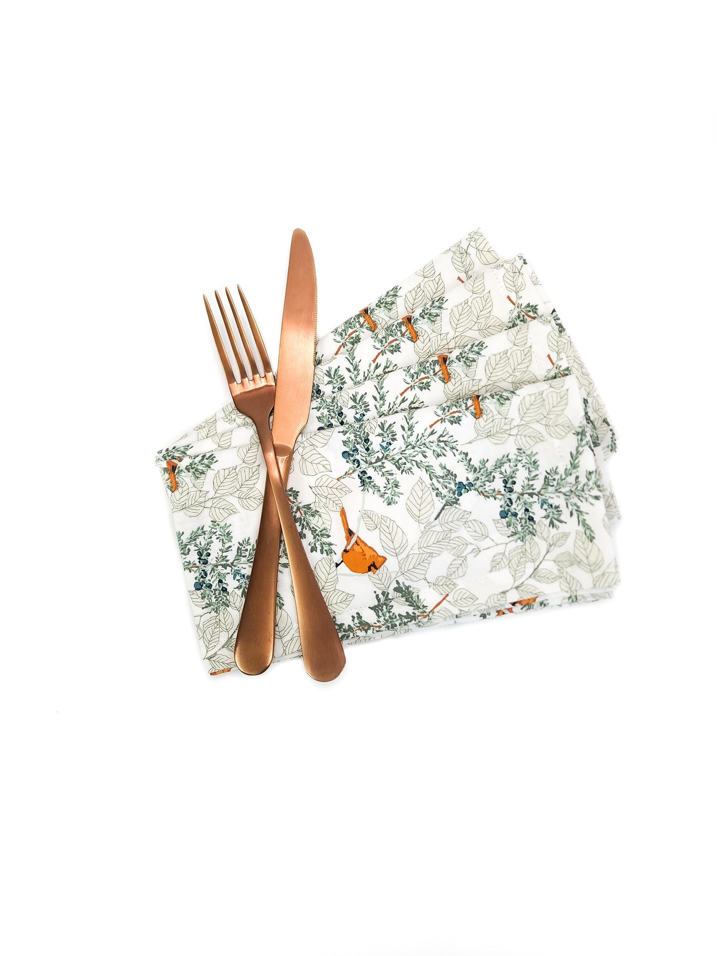 Winter Cardinal Cloth Napkins, Modern Christmas Napkins