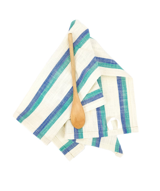 Blue & Teal Striped Towel
