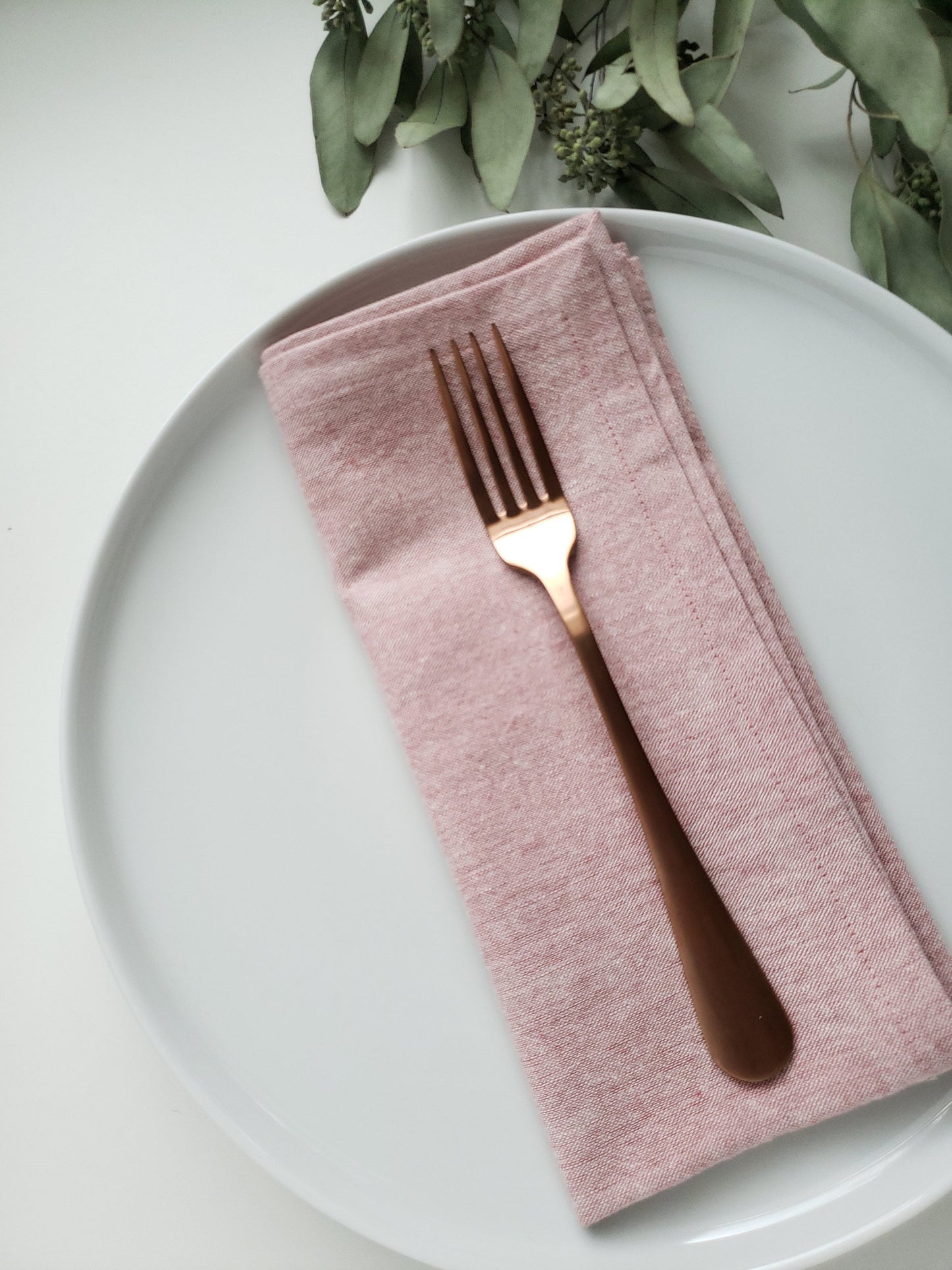 Pink Linen Cloth Napkins