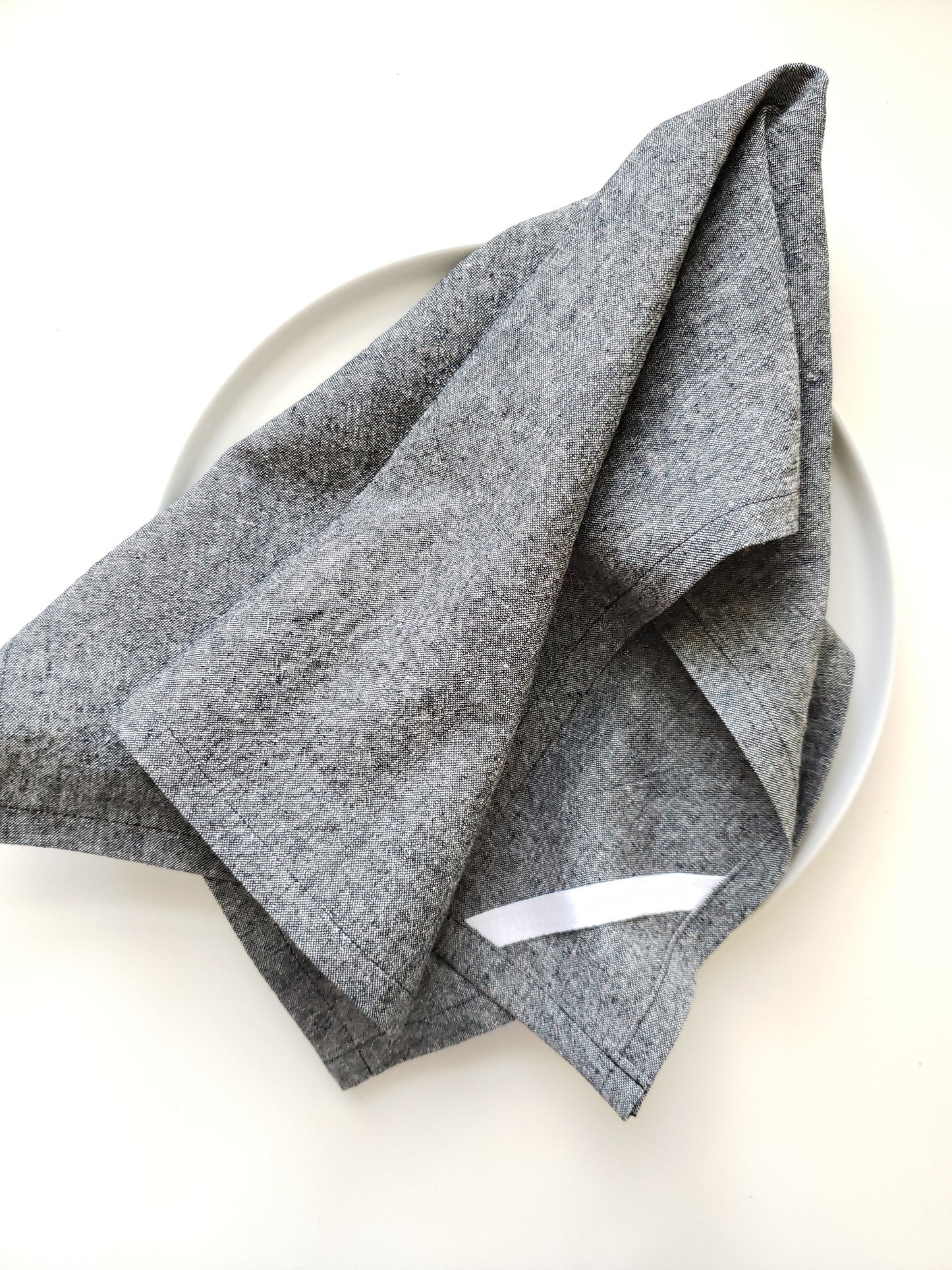 Black Linen Towel