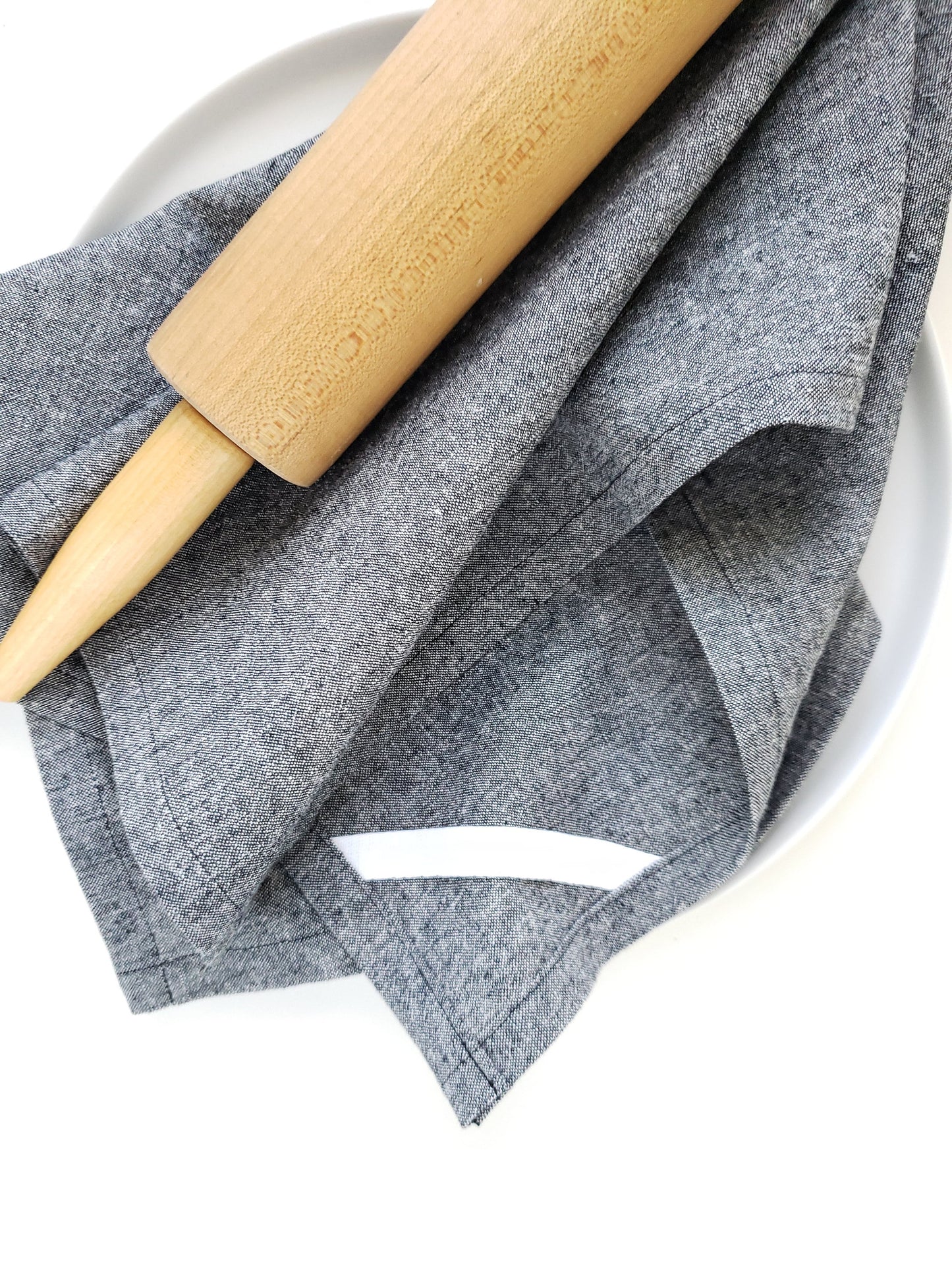 Black Linen Towel