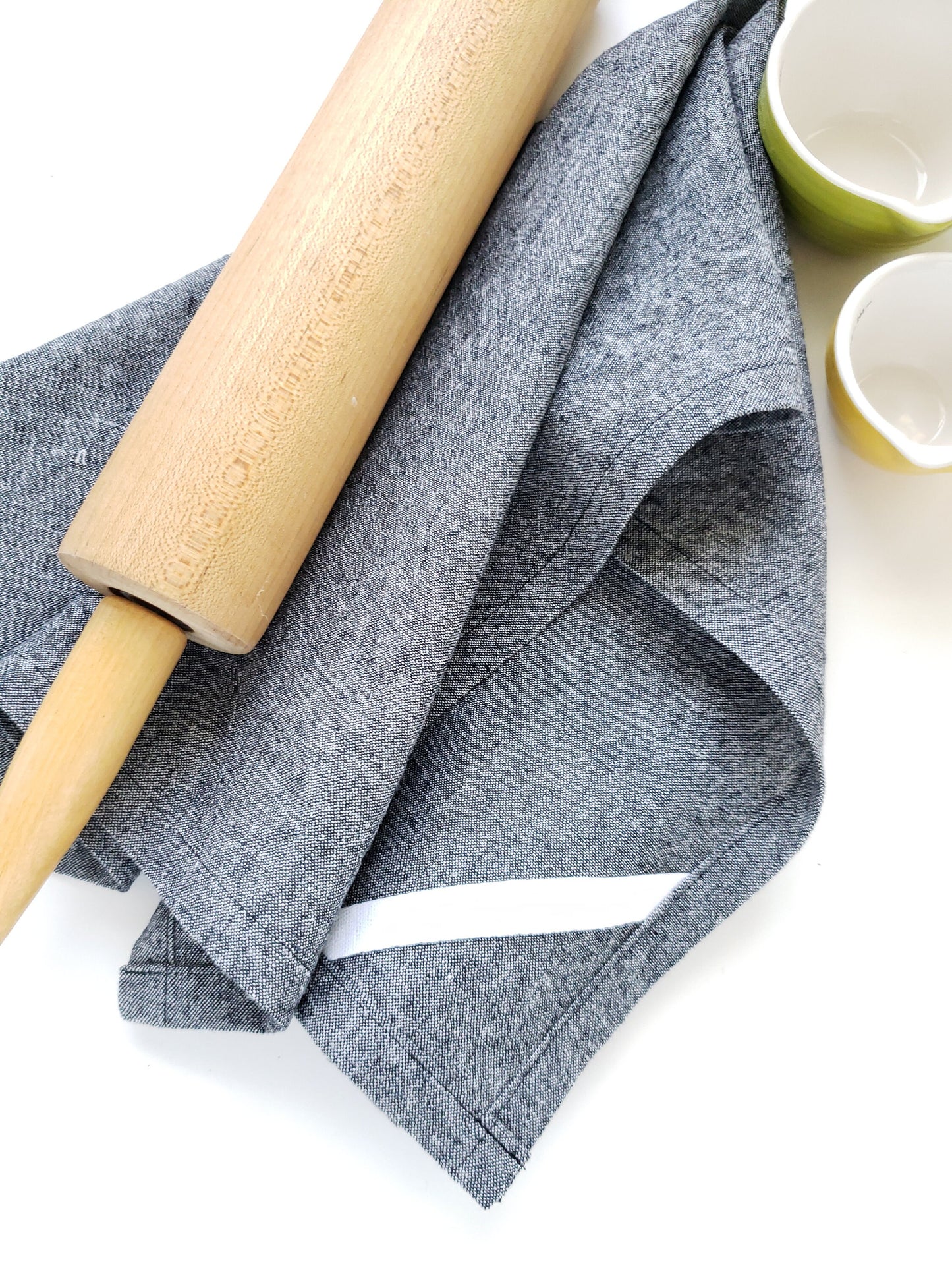 Black Linen Towel
