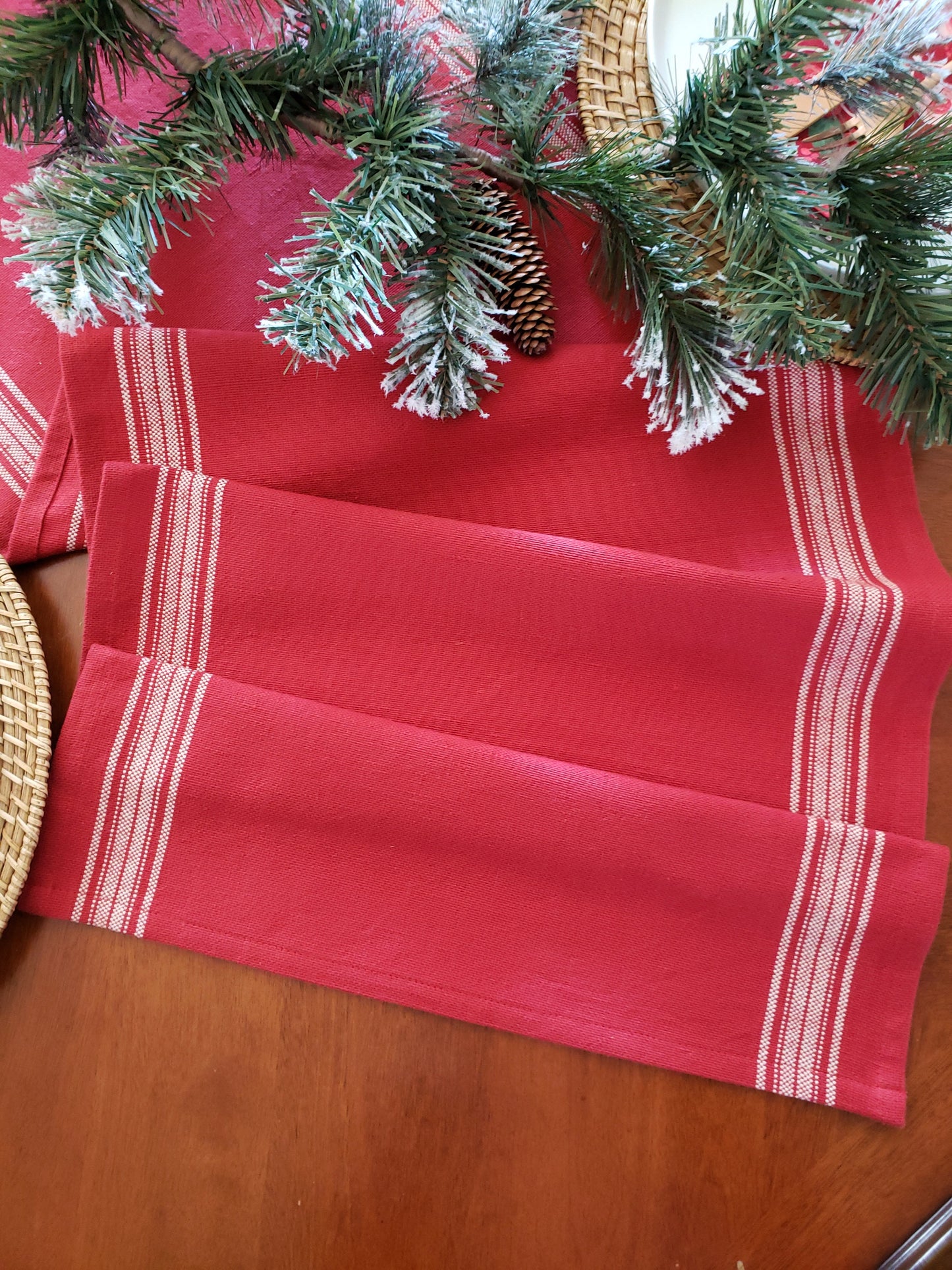 Red Farmhouse Table Runner