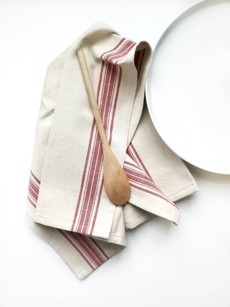 Red Grain Sack Towel