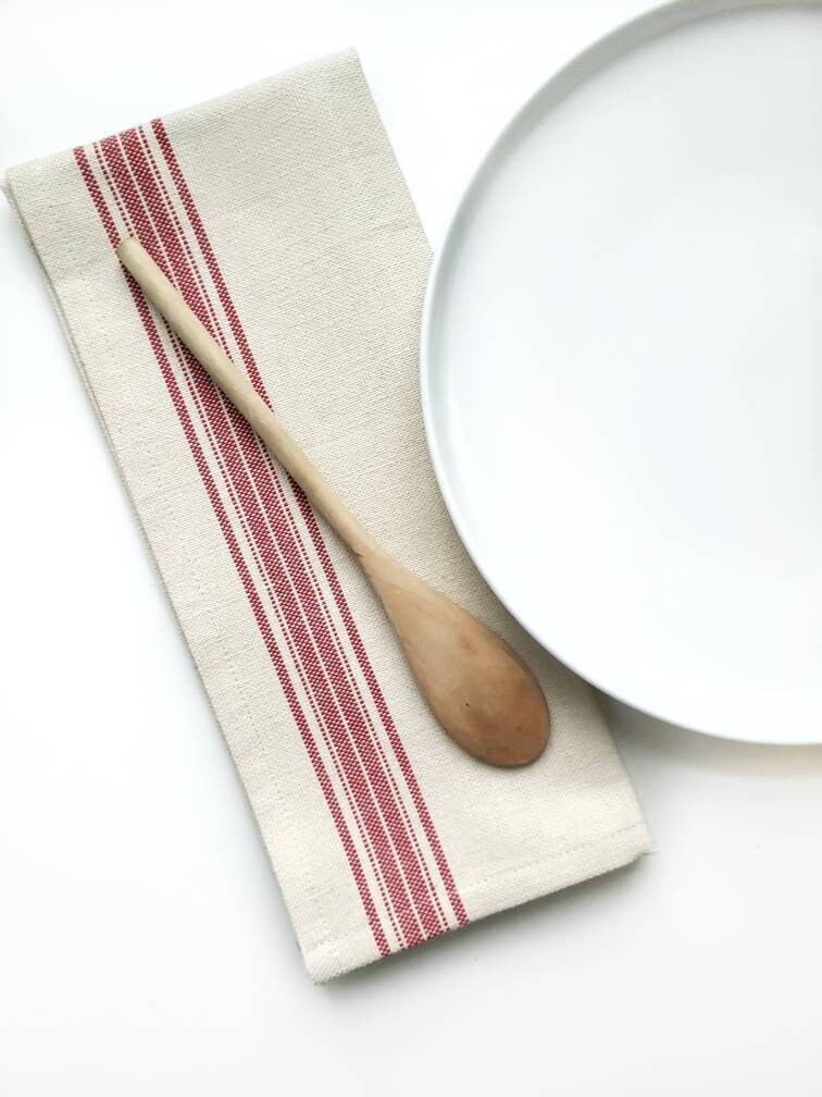Red Grain Sack Towel