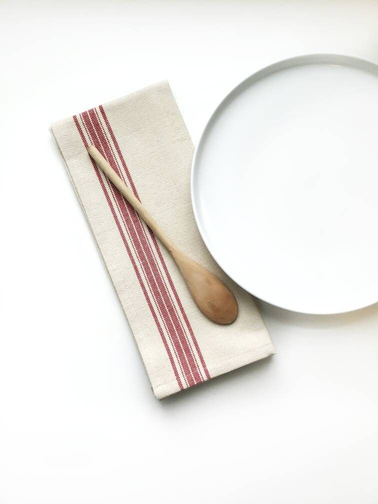 Red Grain Sack Towel