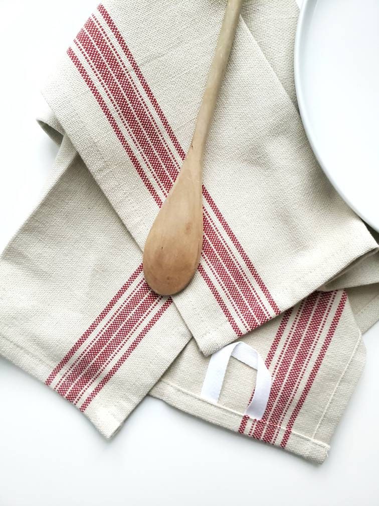 Red Grain Sack Towel