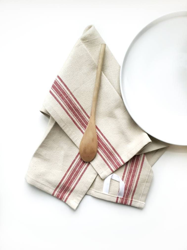 Red Grain Sack Towel