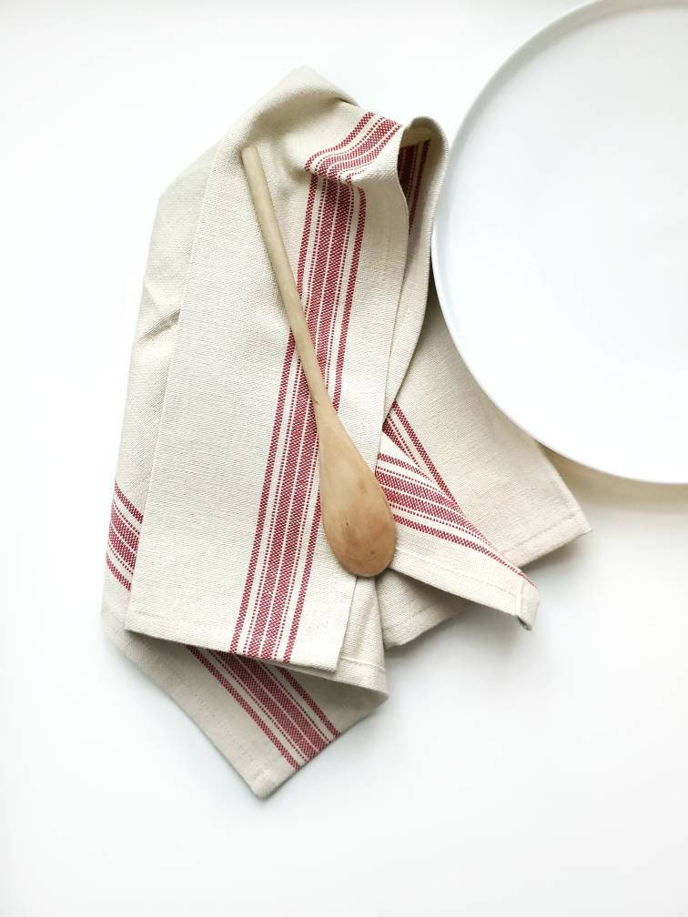 Red Grain Sack Towel