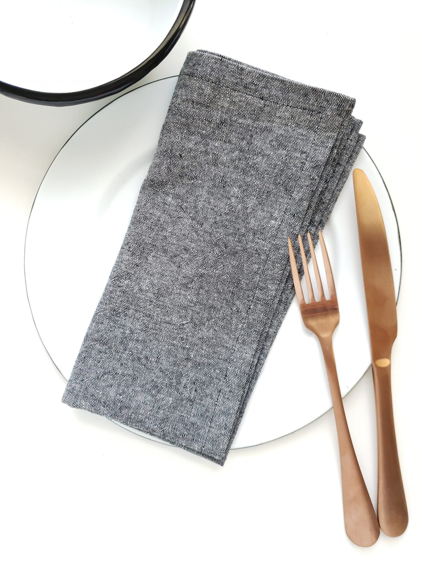 Black Linen Napkins