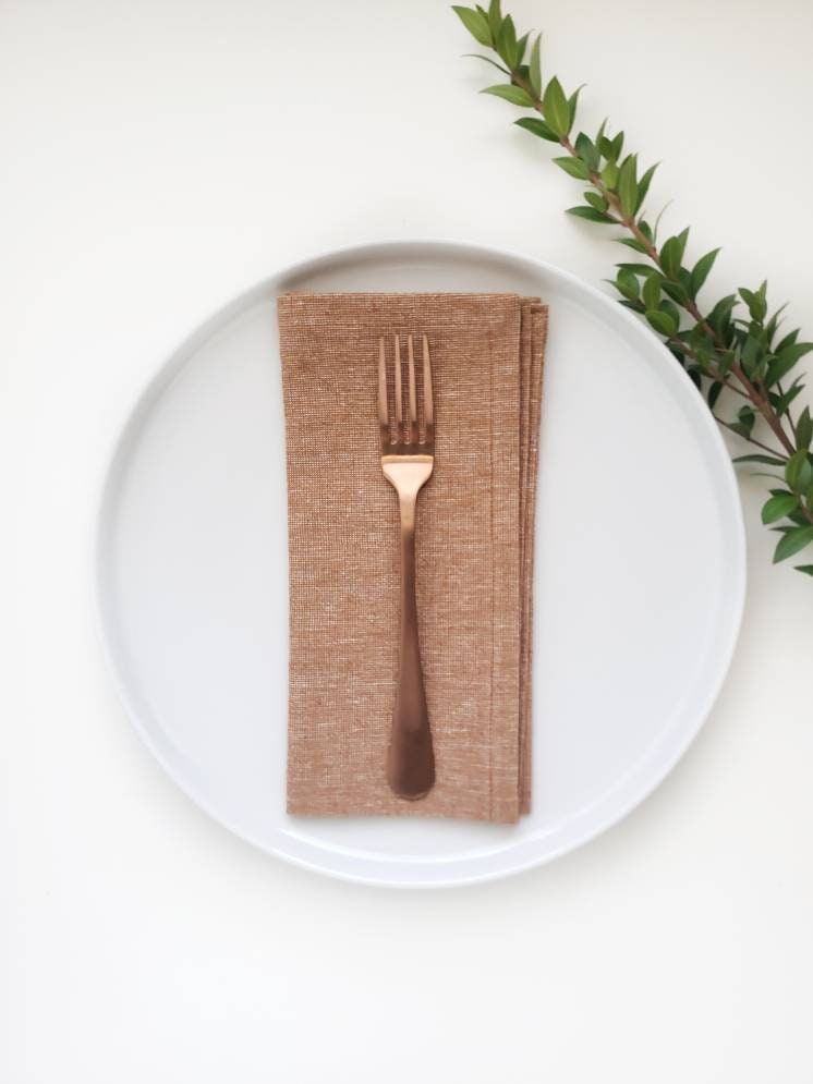 Cinnamon Linen Napkins