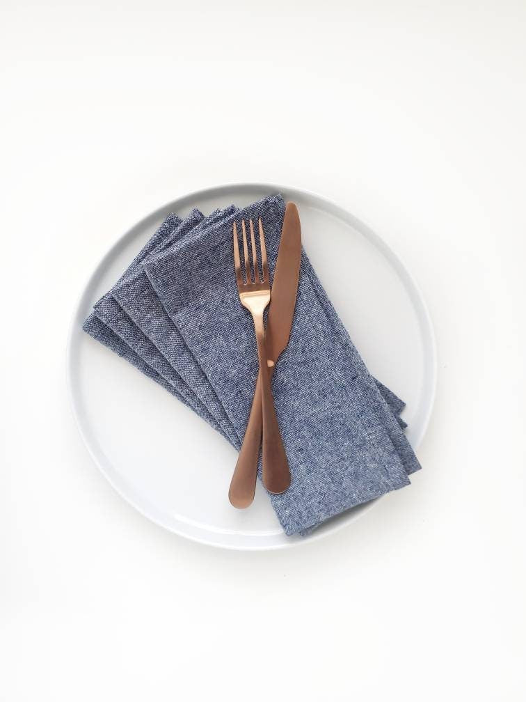 Blue Linen Napkins