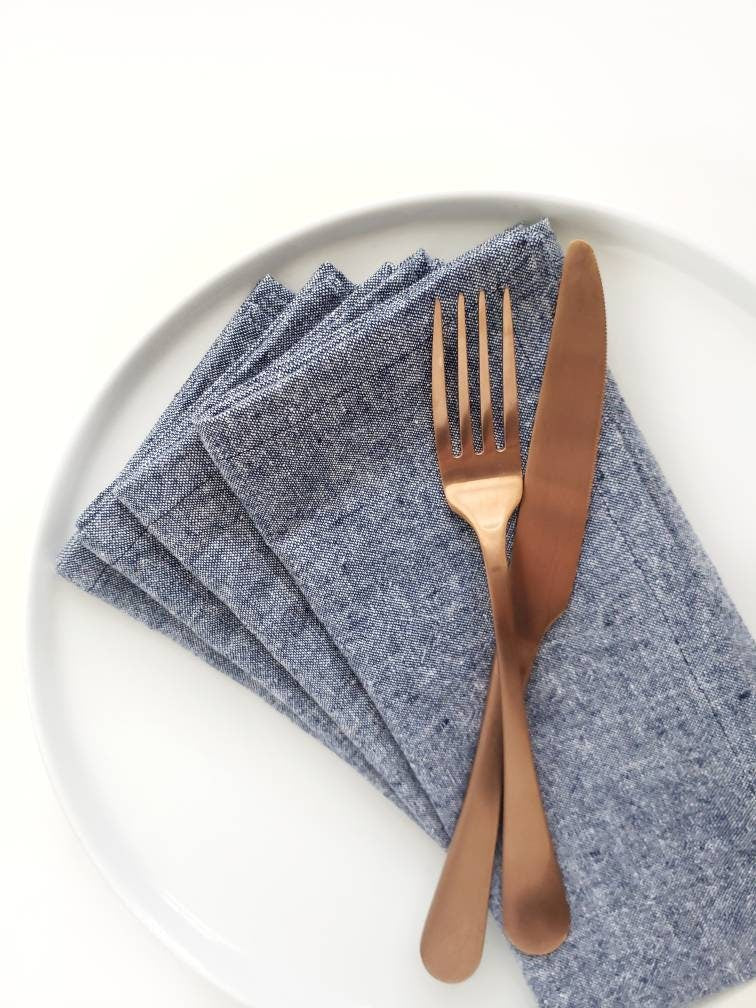 Blue Linen Napkins