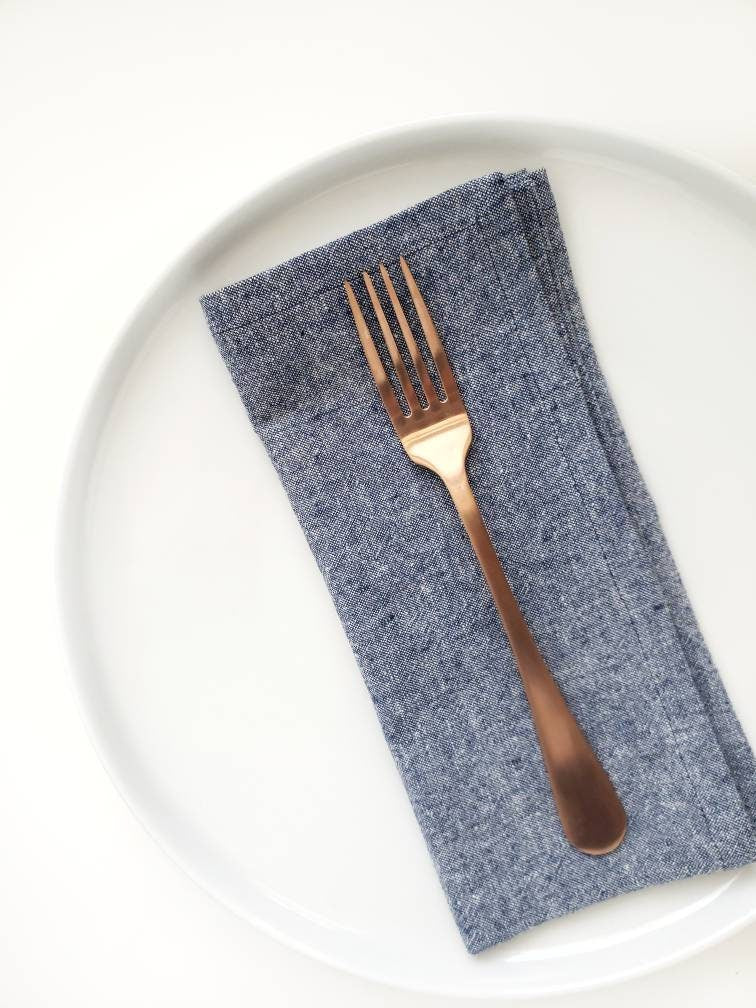 Blue Linen Napkins