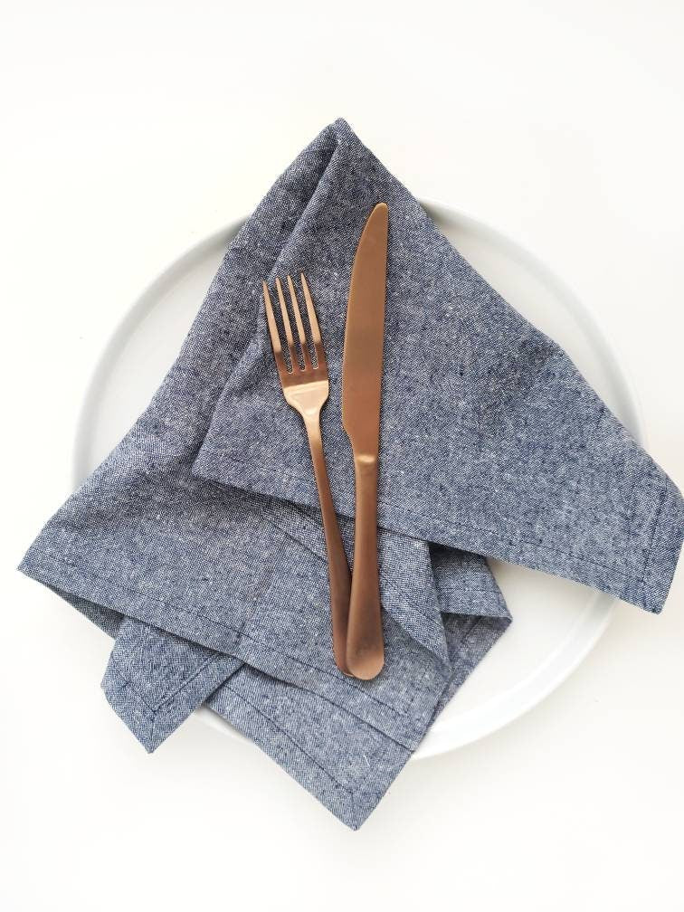 Blue Linen Napkins