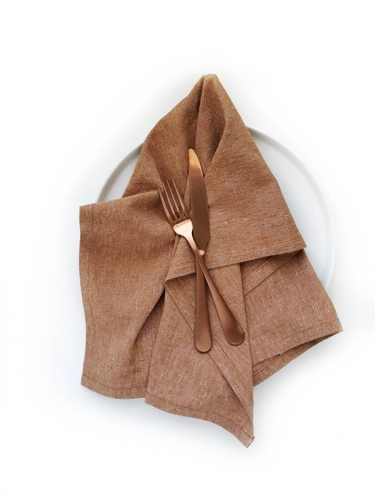 Cinnamon Linen Towel