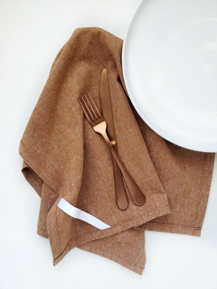 Cinnamon Linen Towel