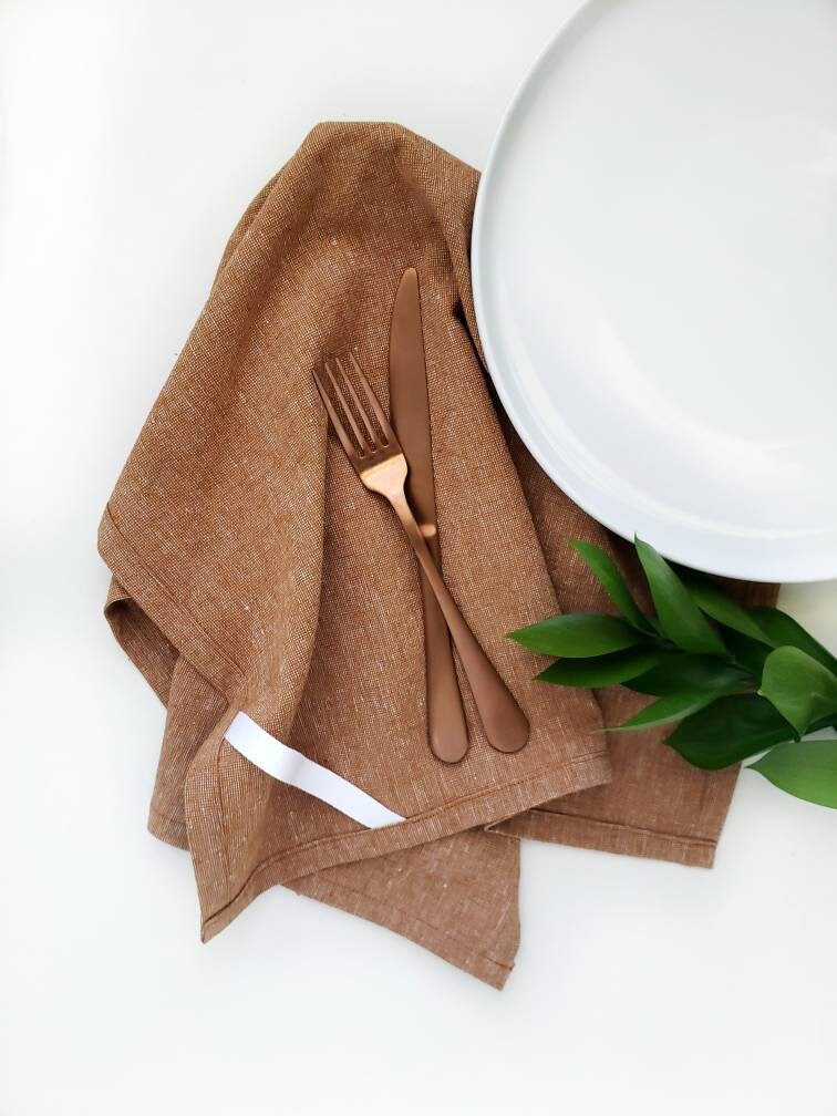 Cinnamon Linen Towel