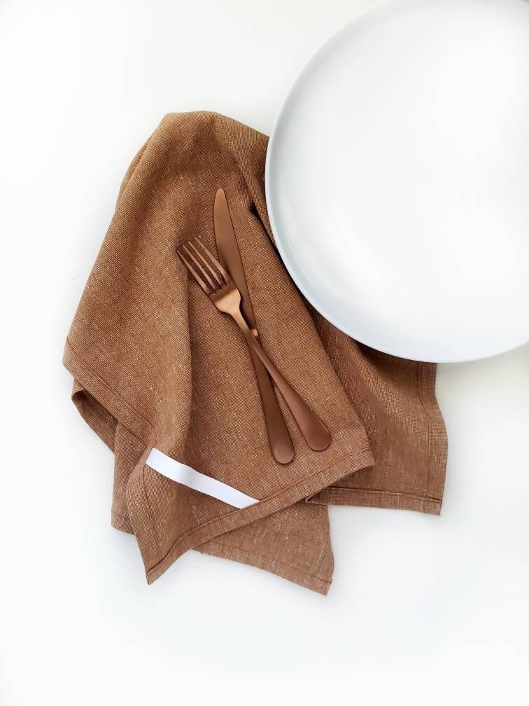 Cinnamon Linen Towel