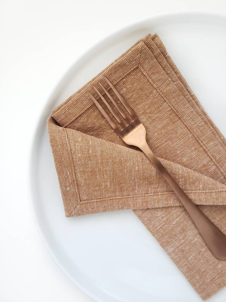 Cinnamon Linen Napkins