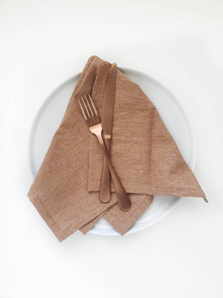 Cinnamon Linen Napkins