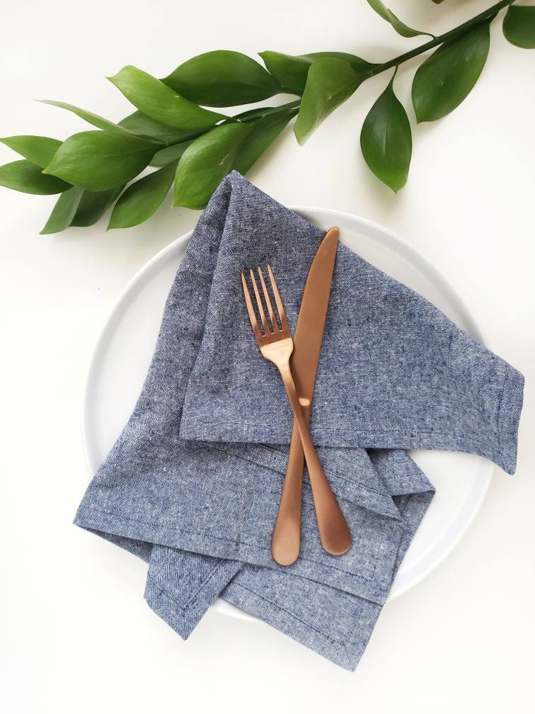 Blue Linen Napkins