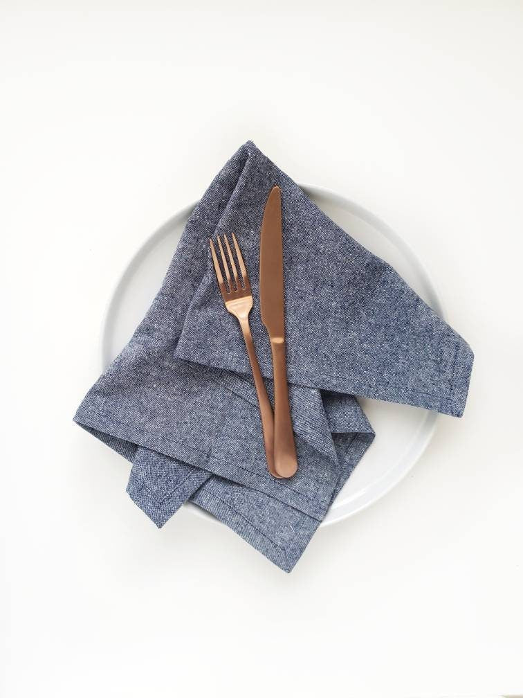 Mix and Match Blue Cloth Napkins, Set of 8 – 90 West Linen Co.