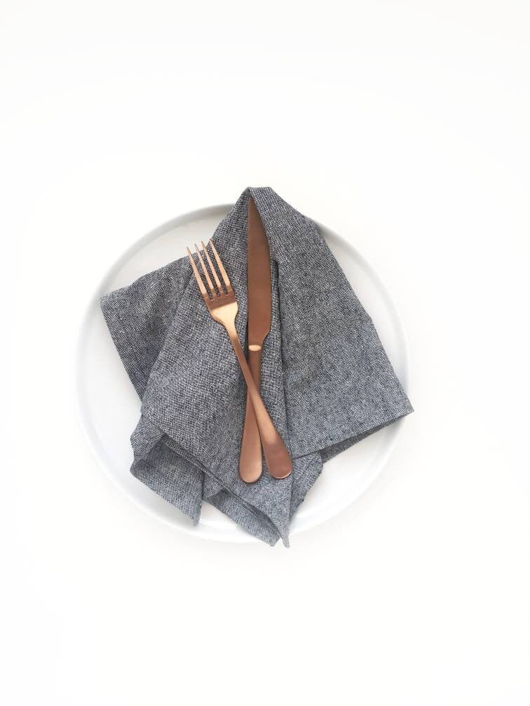 Black Linen Napkins