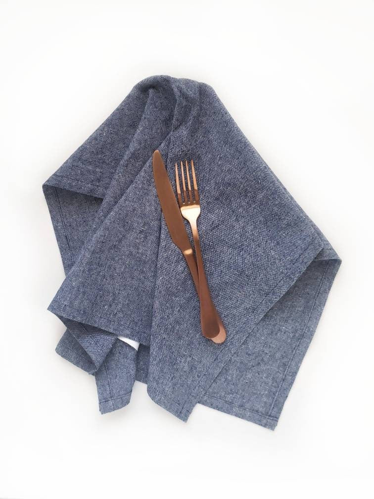 Blue  Linen Towel