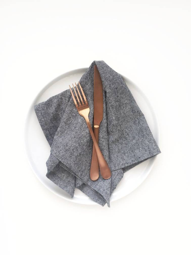 Black Linen Napkins