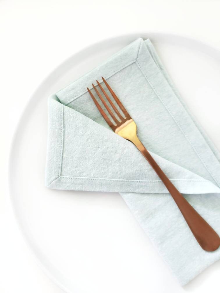 Seafoam Linen Napkins