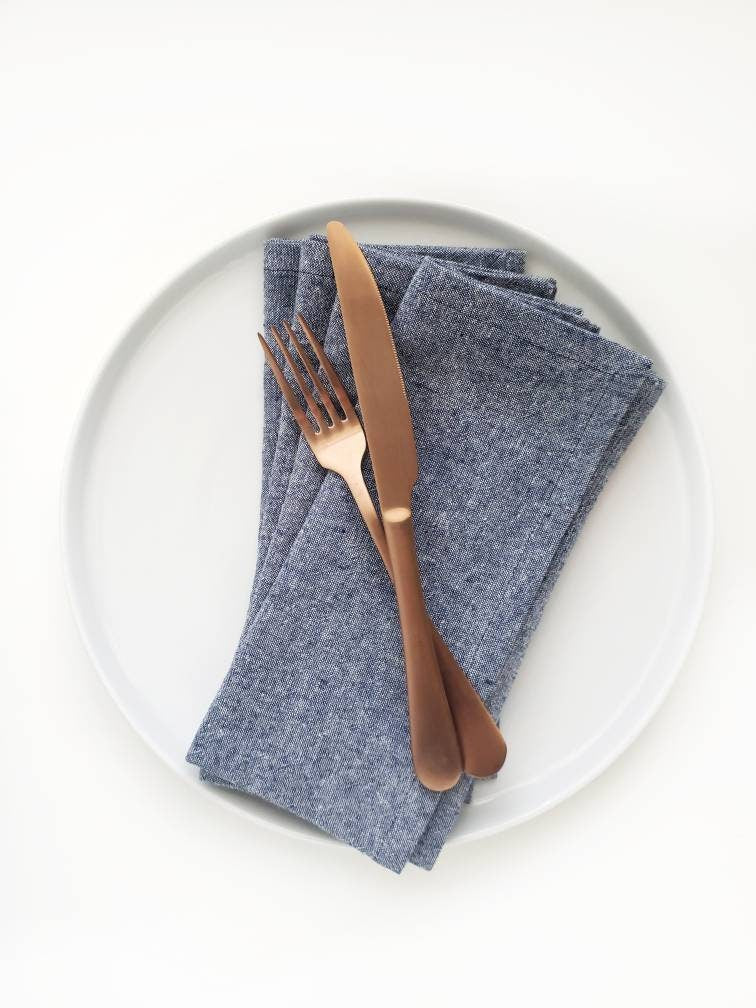 Blue Linen Napkins