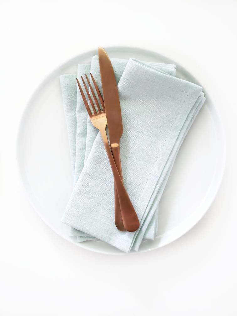 Seafoam Linen Napkins