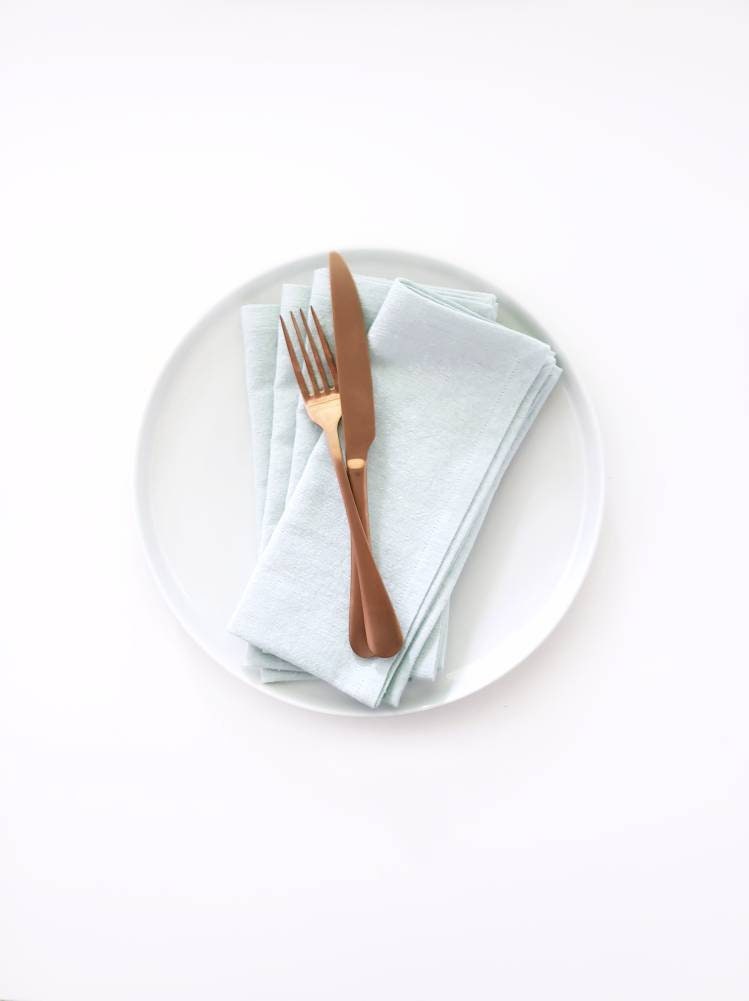 Seafoam Linen Napkins