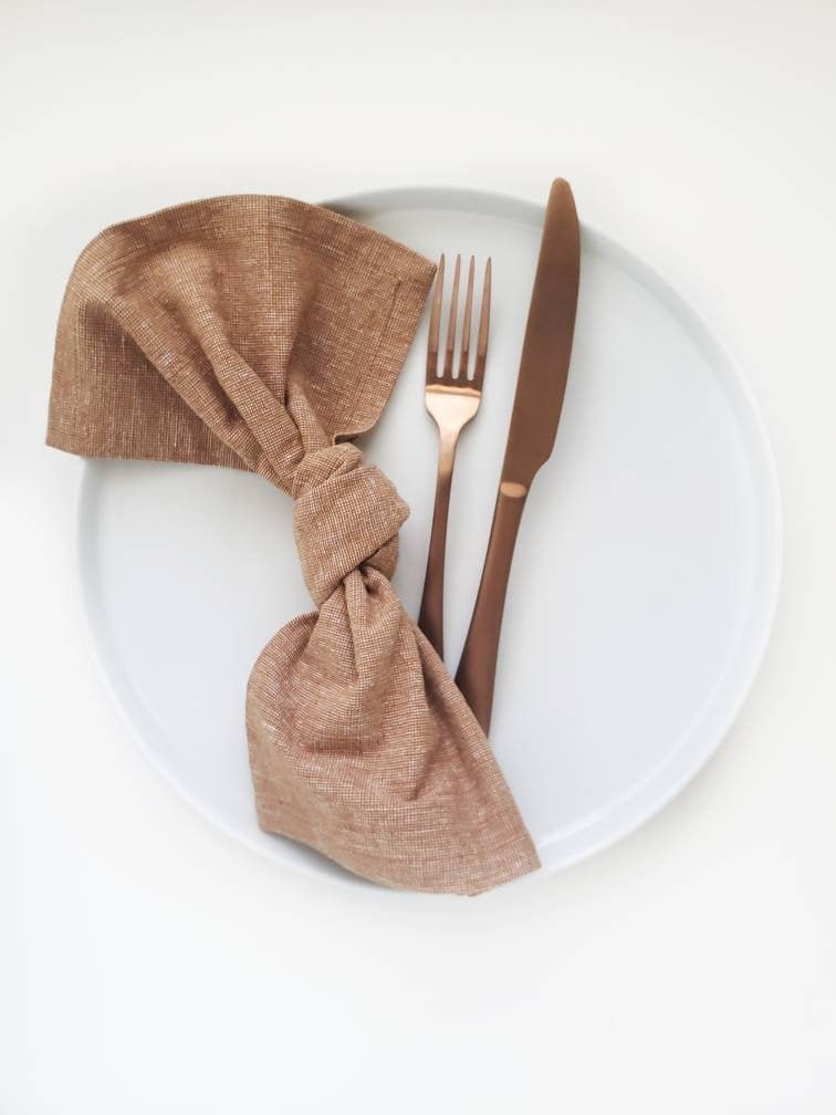 Cinnamon Linen Napkins