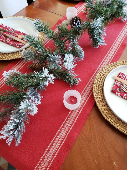 Red Farmhouse Table Runner