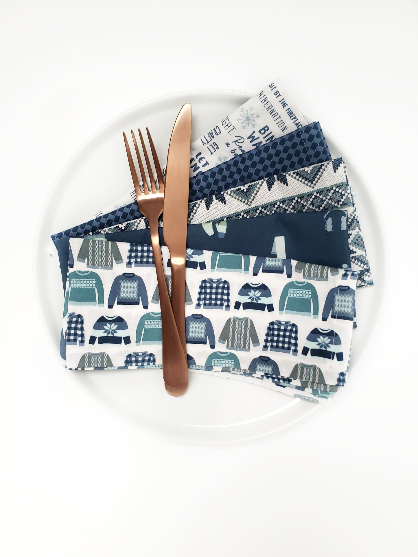 Sweater Weather Cloth Napkins, Set of 5