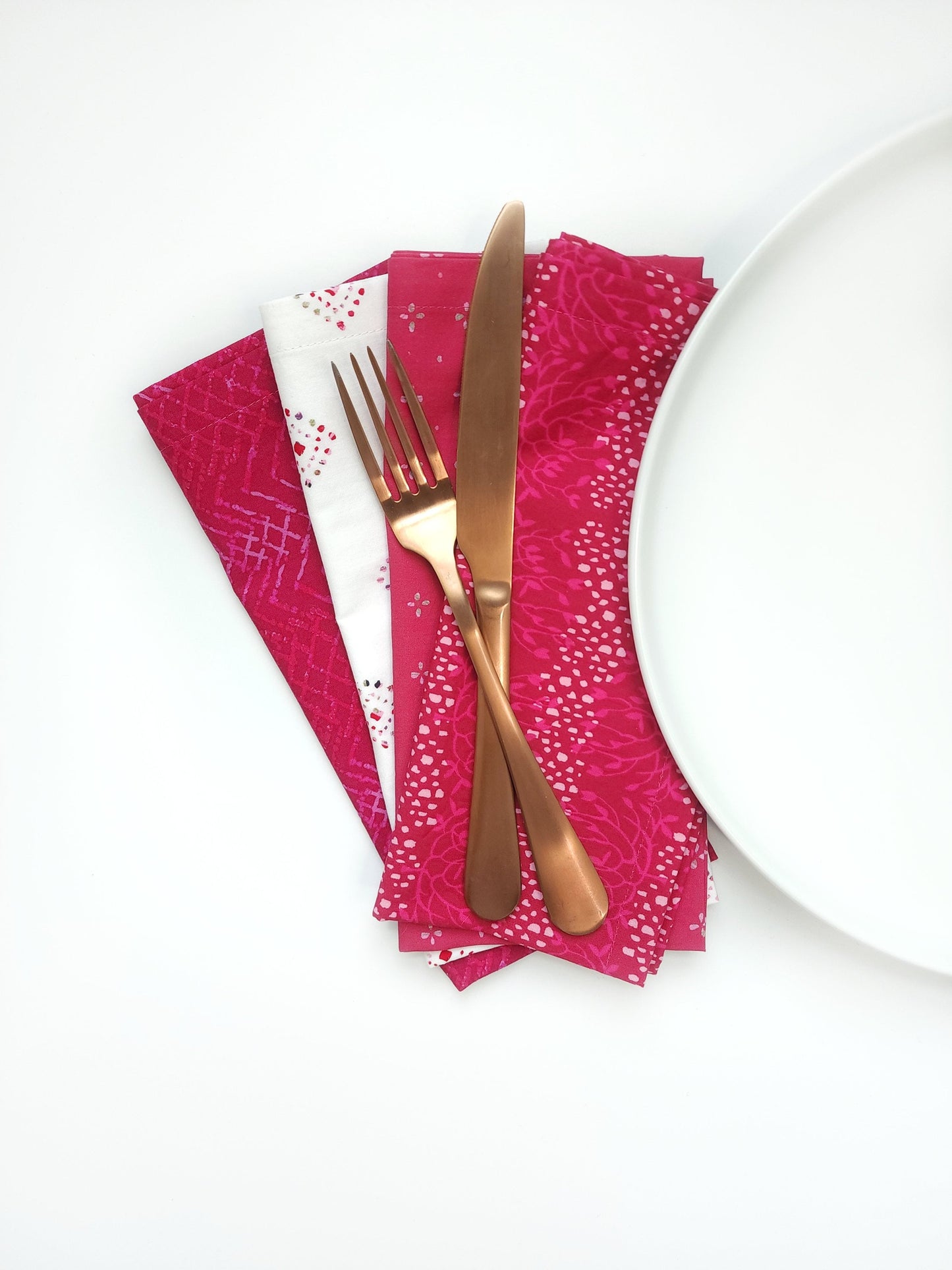 Pink Mix & Match Cloth Napkins, Set of 4 Cloth Napkins