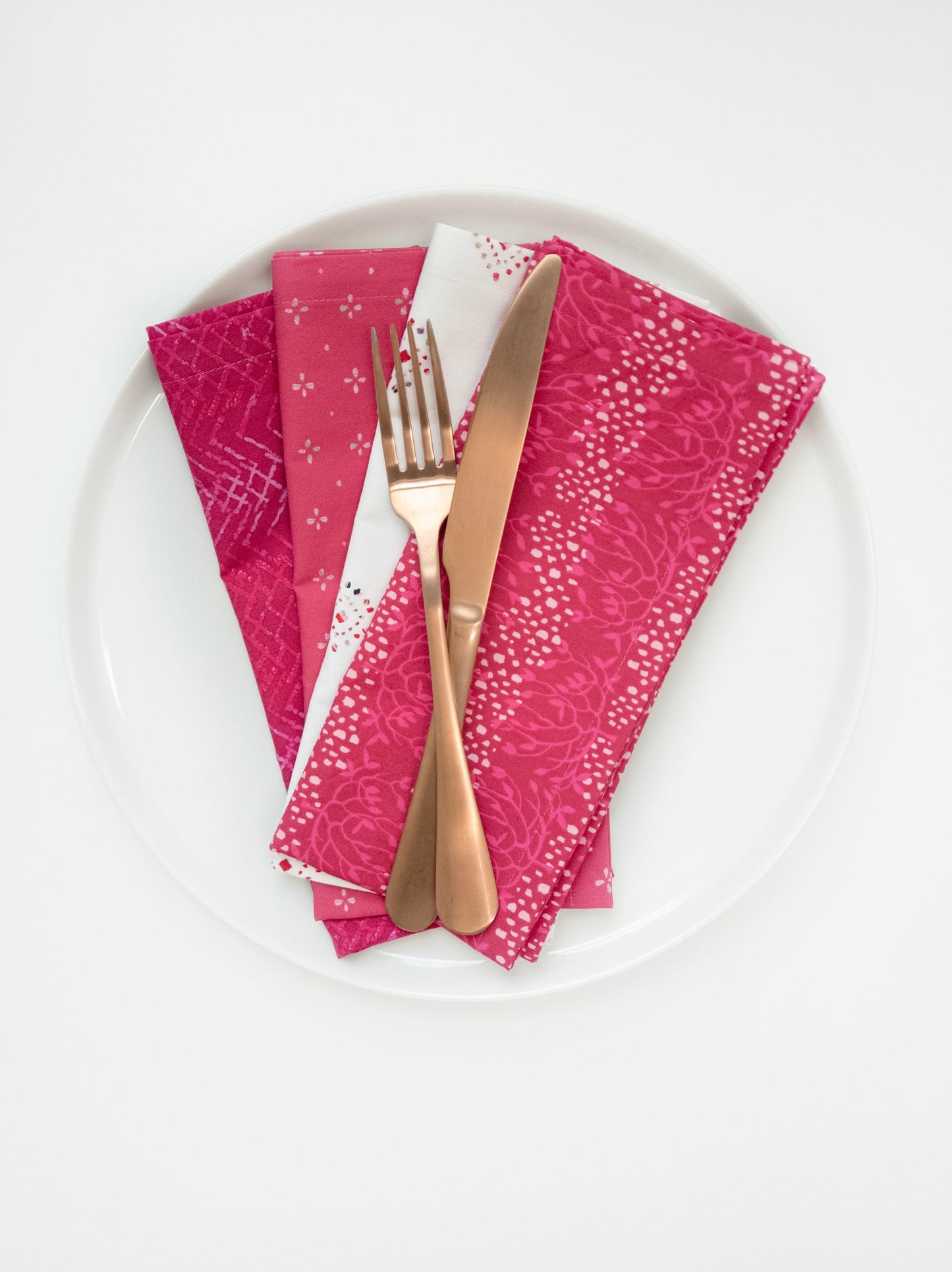 Pink Mix & Match Cloth Napkins, Set of 4 Cloth Napkins