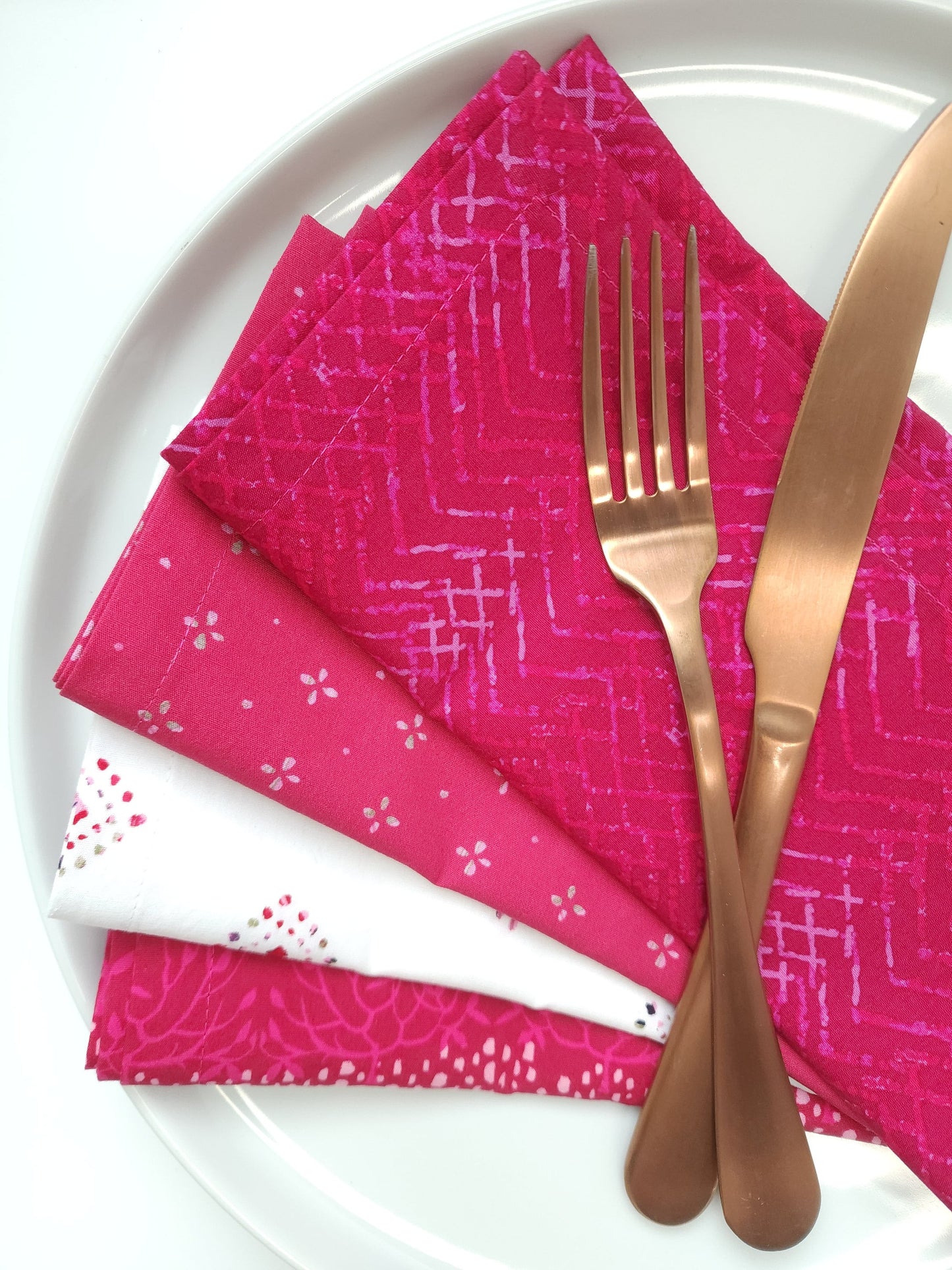 Pink Mix & Match Cloth Napkins, Set of 4 Cloth Napkins