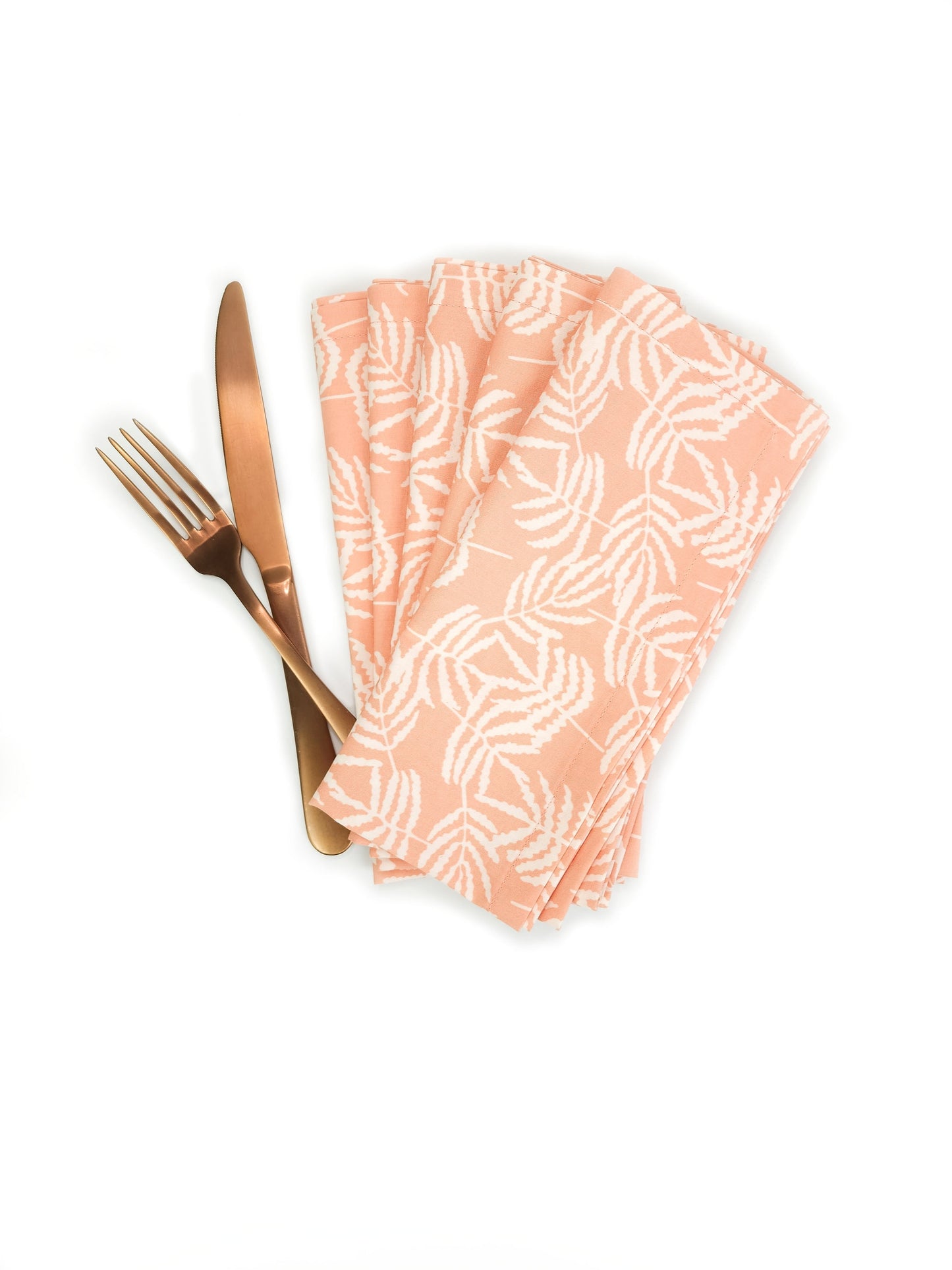 Peach Botanical Cotton Cloth Napkins