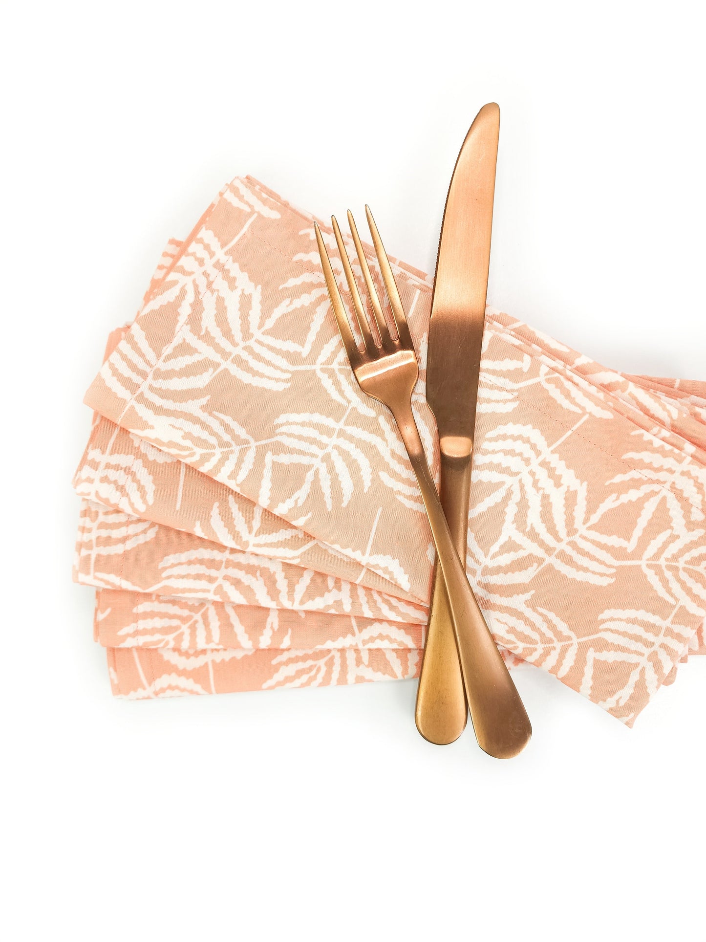 Peach Botanical Cotton Cloth Napkins
