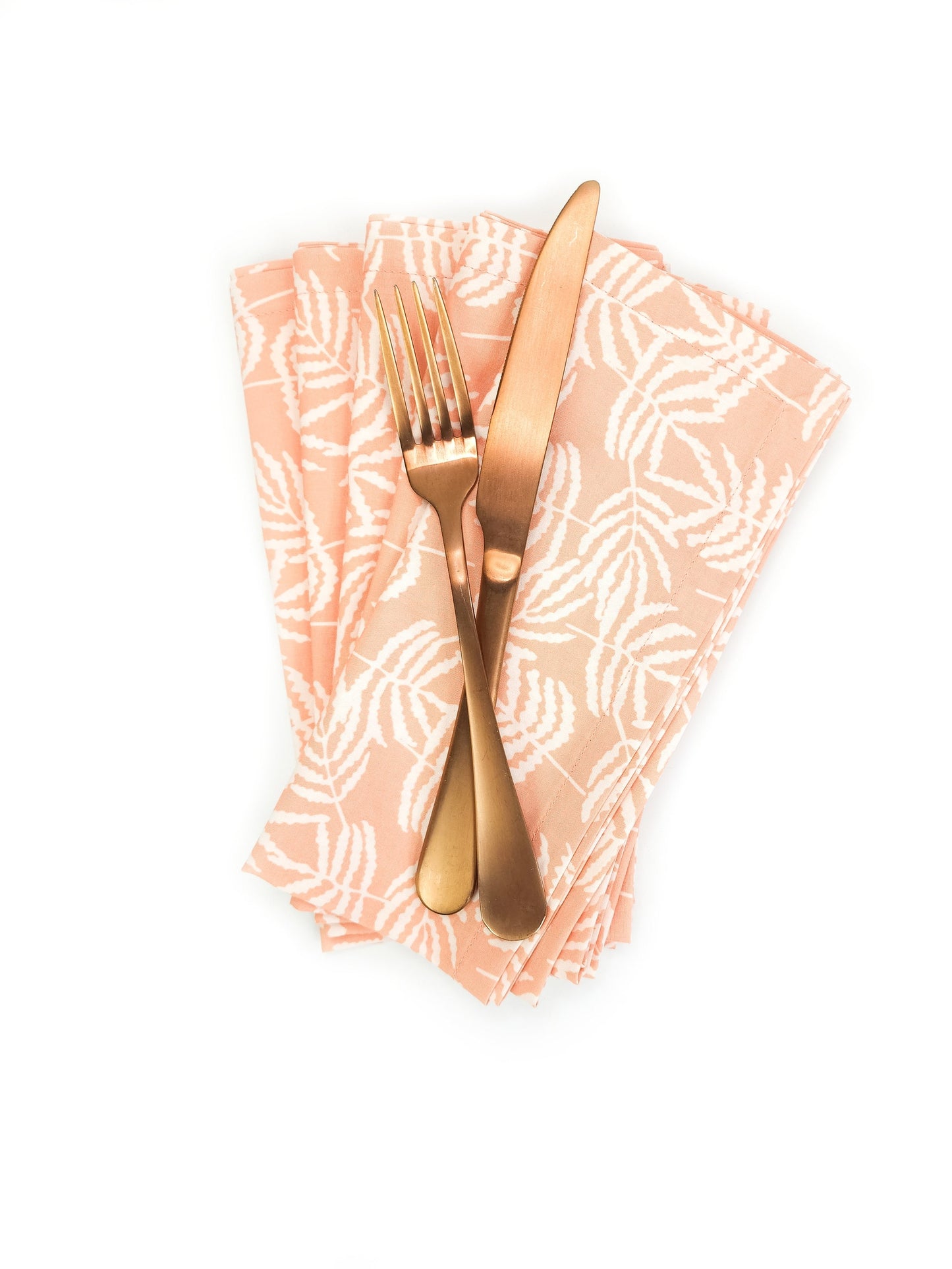 Peach Botanical Cotton Cloth Napkins